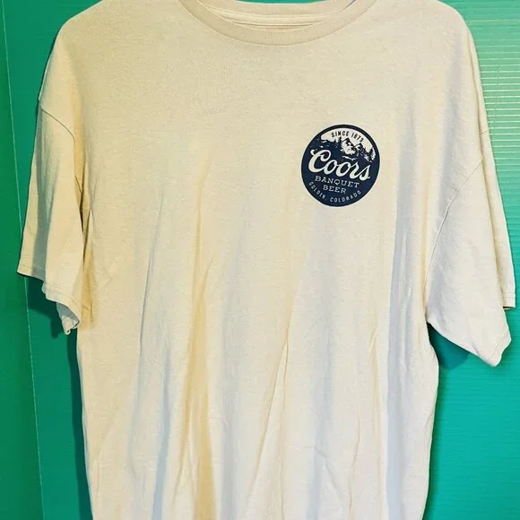 Coors Banquet Beer T-Shirt Men’s XL – Golden Colorado Logo Graphic Tee 100% Cott - Picture 3 of 4